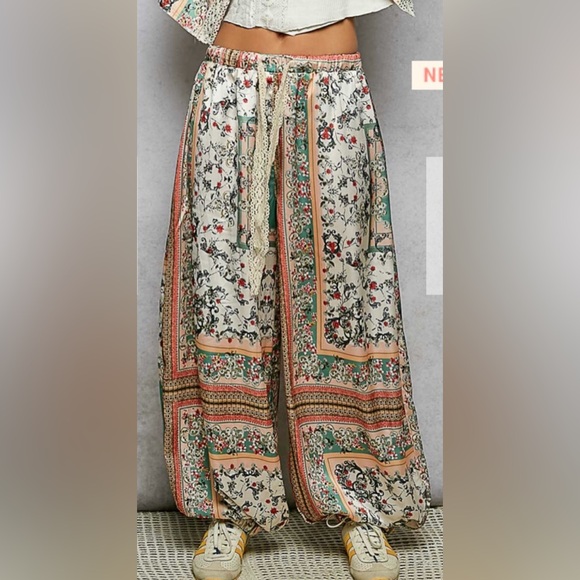 POL Floral Print Top or Jacket and Jogger Pant Set - Picture 5 of 7